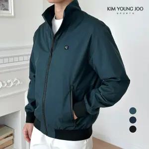 김영주스포츠 남성 봄가을 하이넥 자켓 남자 골프자켓 방풍 바람막이 스판점퍼 KRMJ5691