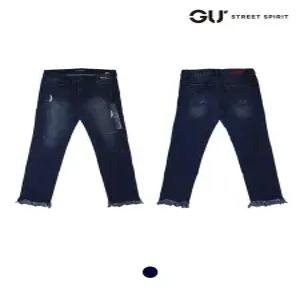 [겟유즈드][지유샵](여)기모 D톤 구제 크롭스트레이트 데님팬츠(FULWCDS531M)