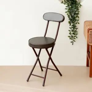 코멧 쿠션 등받이 접이식 의자 브라운 1개