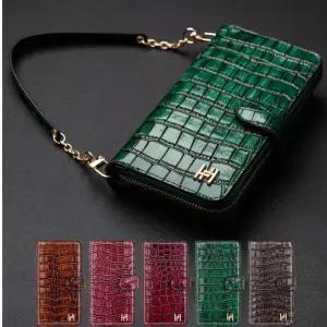 갤럭시 S25 S24 S23 울트라 플러스 지퍼형 다이어리케이스 천연소가죽 스트랩포함 지폐 카드수납