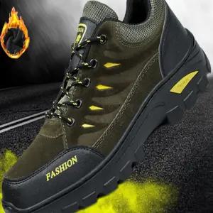 겨울용 남성 아웃도어 트레킹화 기모안감 방한 워킹화 스니커즈 보아털 슈즈 트래킹화 남자