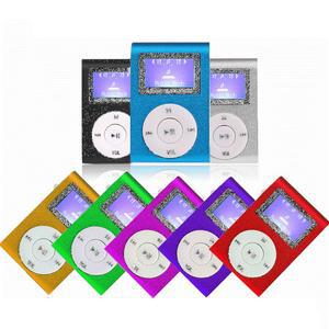 스크린 MP3 음악 플레이어가 있는 금속 클립 미니 휴대용 학생