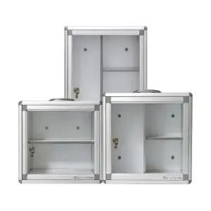 벽걸이 알루미늄 구급함 휴대용 가정용 보건실 사무실 상비약 약통 약보관함 구급상자