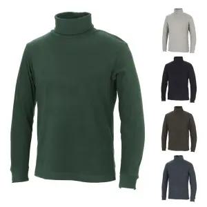 [김영주골프] 겨울 베이직 따뜻한 기모 폴라티 남성 골프 터틀넥 티셔츠 DPWMTS36