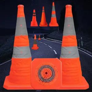 키밍 접이식 도로공사 안전 꼬깔콘 칼라콘 주차금지 휴대용 접이식 꼬깔콘