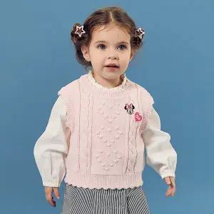 [디즈니베이비](신세계 사우스시티)[25년 가을상품]미니꽈배기니트조끼(PINK)_79S521351