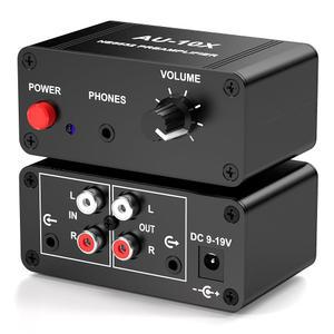 포노 프리앰프, 미니 스테레오 오디오 헤드폰 앰프, 턴테이블 프리앰프용 포노그래프 게인 20dB, 듀얼 OP AMP NE5532, RCA 3.5mm 입력에서 출력