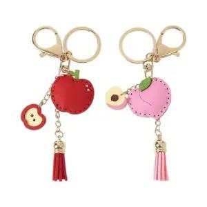 후르츠 열쇠고리 (2종세트 사과와 복숭아) DK03 선물용키링