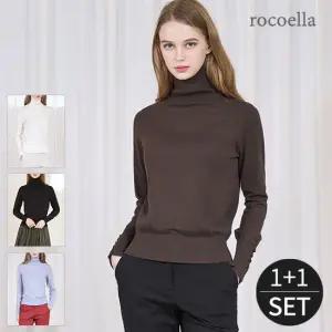 로코엘라 이츠 플레인 소프트 여성 터틀넥 데일리 풀오버 11
