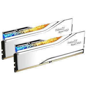 G.SKIL 트라이던트 Z5 로얄 네오 시리즈 DDR5 RAM (AMD 엑스포) 64GB (2x32GB) 6000MT/s CL30-36-36-96 1.40V 데스크탑 컴퓨터 메모리 U-DIMM - 실버 (F5-6000J3036G32GX2-TR5NS)
