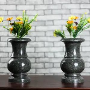 대리석 묘지화병 돌화병 꽃병 묘지 성묘 벌초 납골당 산소 청석 꽃병 24CM 한 쌍