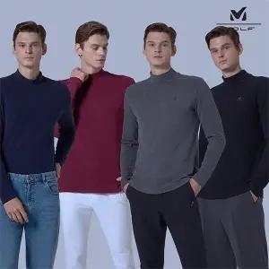 [하프클럽/밀레 골프]밀레골프 25FW 최신상 더블 웜 양면기모 모크넥 4종, 남성