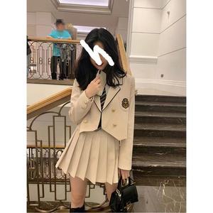 여성 교복 튬 의상 가을 치마 프레피룩 스타일 영국 세 빨간 봄과 정장 조각 대학 감소 노화