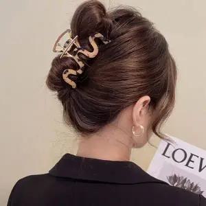 [콩심팥심]여성 마블 헤어핀 올림머리 헤어집게핀 자개집게핀