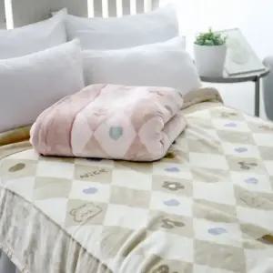 체스 라운드 겨울 밍크 담요 극세사 싱글 밍크 캠핑 양면 이불 야외 블랭킷 극세사 대형 담요 차박