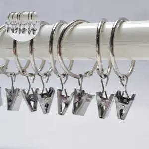 (제스트)집게링 오픈형 커튼 20pcs 내경 고리 후크 50mm