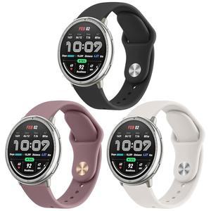Amazfit 액티브 2/Active/GTR Mini/GTS 2 2e 3 4/GTS 4 미니/Bip 3/3 Pro/Bip U S 라이트 스마트워치용 멜리야 밴드, 여성 남성용 20mm 소프트 실리콘 교체 스트랩