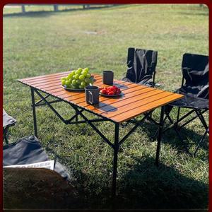 야외 휴대용 접이식 모임용 캠핑 뒷마당 노점상 가벼운 테이블 BBQ 가능 높이 조절