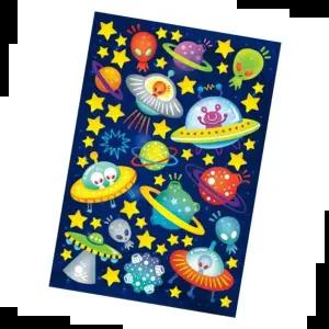 우주행성 야광별스티커 UFO 외계인 NS-79