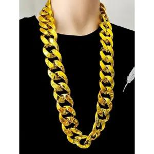 힙합 가짜 금목걸이 체인 촬영 펑크 퍼포먼스 목걸이 래퍼 의상 플라스틱