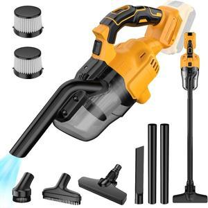 청소기 디월트 20V 배터리용 무선 청소기 휴대용 핸디형 (HEPA 필터 2개 포함) 다용도 노즐 4개 가정용 먼