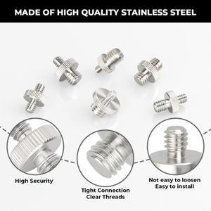 HDRig 1/4인치-20 수나사에서 M8 M12 변환 어댑터 카메라 삼각대 볼헤드 이중