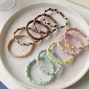 [콩심팥심]여자 5개입 꽈배기 트렌드 머리끈 세트 데일리 패션