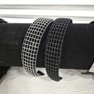 [콩심팥심]큐빅 체크 고급 헤어밴드 트렌드 벨벳 국산머리띠 글