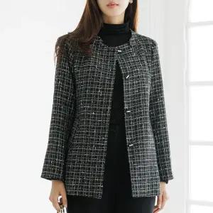 [하프클럽/데드라](~99size)엘레트위드자켓 OUE5018_DO