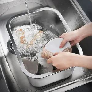 스텐 물빠짐 사각 설거지통 10L 대용량 배수형 싱크대 올스텐 설거지볼