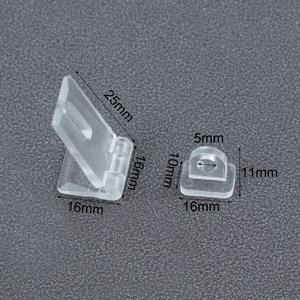 투명 플라스틱 미니 캐비닛 자물쇠 버클, 걸쇠 래치, 상자 보석 힌지, 아크릴 41*16mm, 4 세트