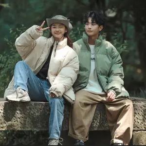 히트코어 남녀공용 패딩 겨울점퍼여성 숏패딩 누빔 커플 오버핏 경량 다운 잠바 남성