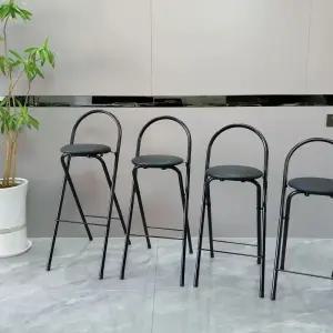 접이식 높은의자 플라스틱 하이체어 주방 바의자 캠핑용 휴대형