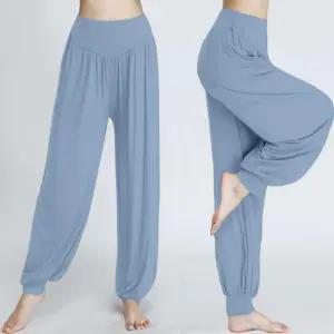 요가복 스킨 줌바웨어 여름 요가 모달 바지 필라테스 바지 여자 버뮤다 트레이닝 와이드 슬랙스 청 카고