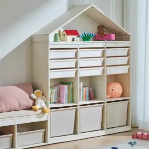 한샘 샘키즈 1단 미니박스 수납책장 1305 크림오트밀