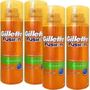 질레트 퓨전 하이드라 젤 센서티브 스킨 쉐이브 195ml 4개