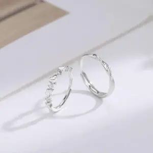 [다잇템] 여자 물결 버터플라이 커플링 연인 미니멀리즘 실버 트위스트 반지_19106242_588872