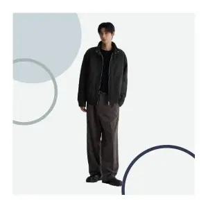 [국내매장정품] 에잇세컨즈 8SECONDS 피치 해링턴 자켓 재킷 블랙 425X38LYM5 130836