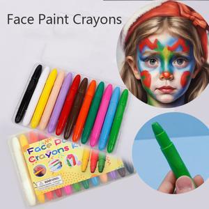 키트, 스틱, 세트 할로윈 페이셜 무독성 메이크업을위한 Face 크레용 Soluble Paints 메이크업 12pcsWater 드로잉 파티 페인팅