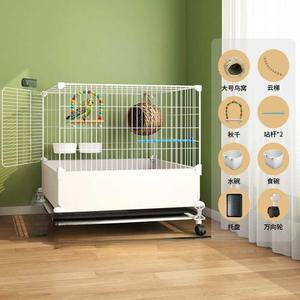 앵무새 대형 새장 둥지 앵무새장 이동장 스테인리스