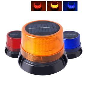 LED 태양 자기 플래시 경고등 밤 깜박이는 램프 USB 충전 자동차 트럭 지붕 비콘 스트로브 비상 조명