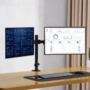 [토마]듀얼 모니터거치대 받침대 암 스탠드 거치대 높이조절 선반 프레임 노트북(CN2)