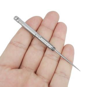 1pc 티타늄 합금 이쑤시개 열쇠 고리 액세서리 과일 스틱 홀더 휴대용 야외 EDC 도구