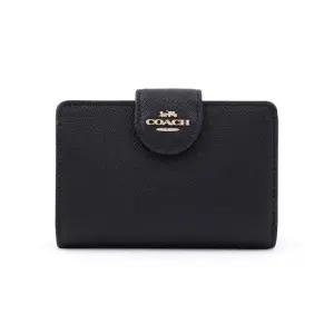 [명품] 반지갑 여자 명품지갑 가죽 똑딱이 지갑 코너 짚 6390IMBLK