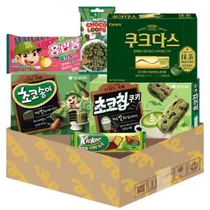 말미쉐6종 초코칩쿠키 말차 + 초코송이 + 쿠크다스 + 초코룹스 + 키커바 + 홈런볼 말차