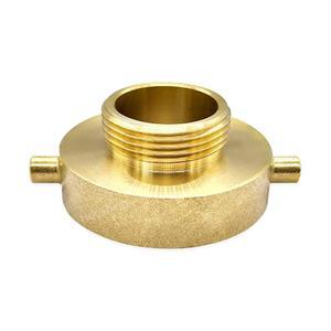 Hooshing | 황동 호스 어댑터 커넥터 | 2.5인치 NST(NH) 암나사 x 1.5인치 NST(NH) 수나사 핀러그 타입 | 배관 호스 연결용 피팅 부속품