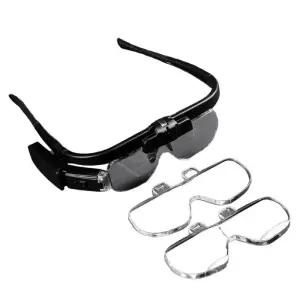 고화질 확대경 안경 고배율 램프 독서 휴대용 블랙 충전식