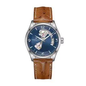 해밀턴 H32705041 재즈마스터 오픈하트 남성 가죽시계