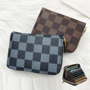 남성 여성 아코디언 체크 넉넉 수납공간 카드지갑 수제지갑