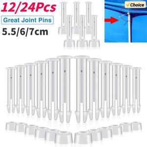 12/24개 교체용 플라스틱 풀 조인트 핀 인텍스 원형 금속 프레임 고무 씰 세트 수영장 부품